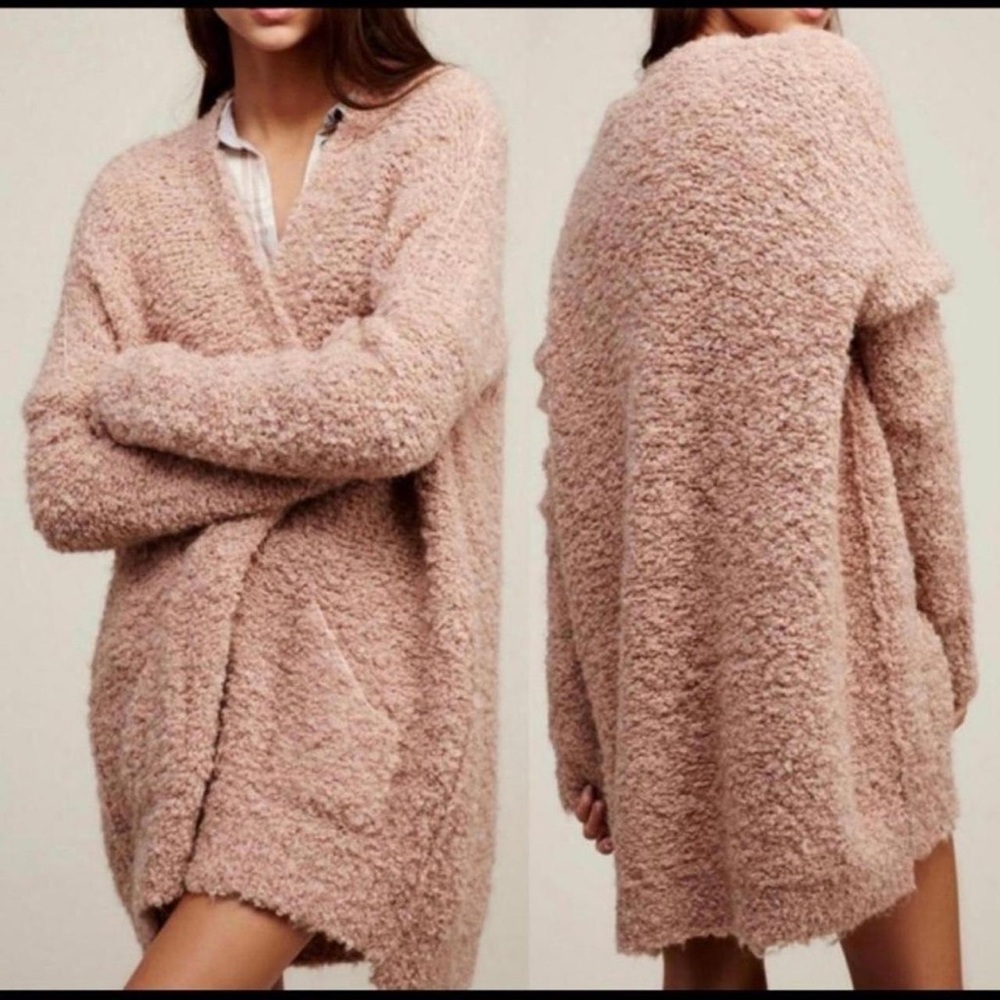 Free People Boucle Knit Cardigan